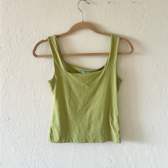 Green Square Neck Tank - Picture 1 of 3